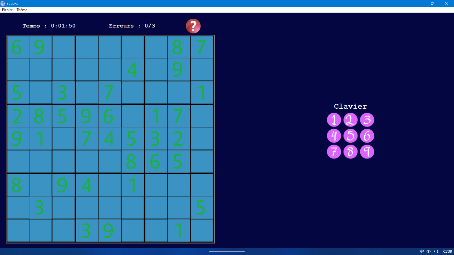 Jeu Sudoku mode abyssal